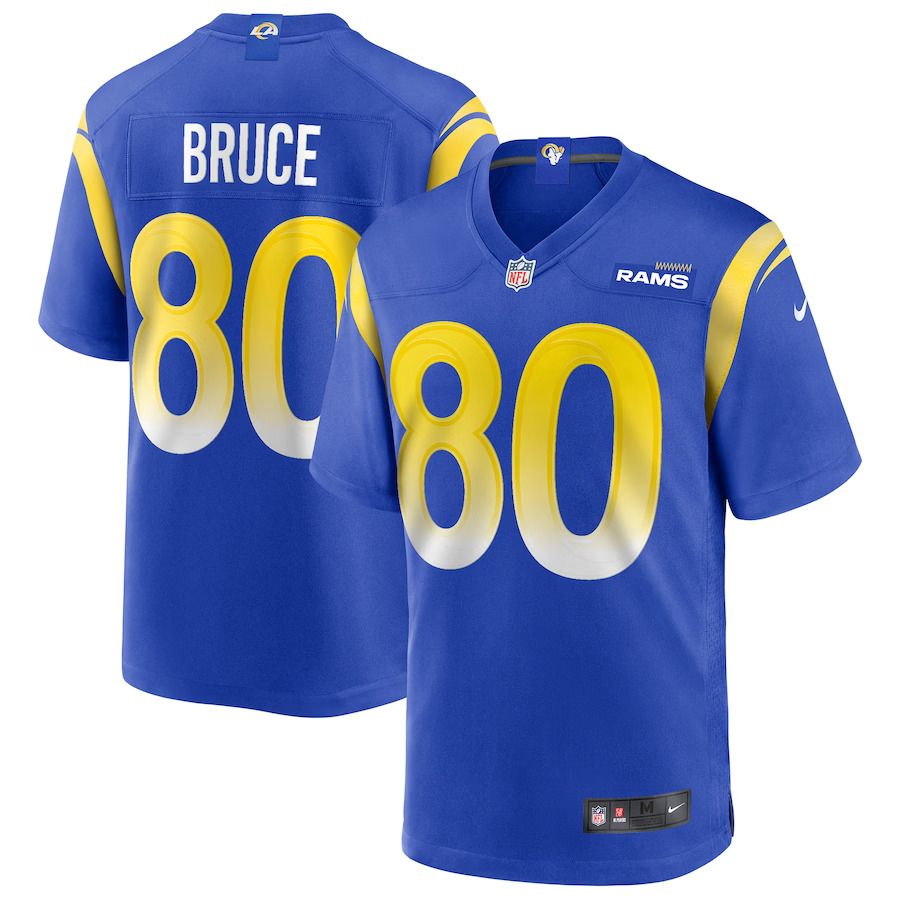 Men Los Angeles Rams 80 Isaac Bruce Nike Royal Game Retired Player NFL Jersey
